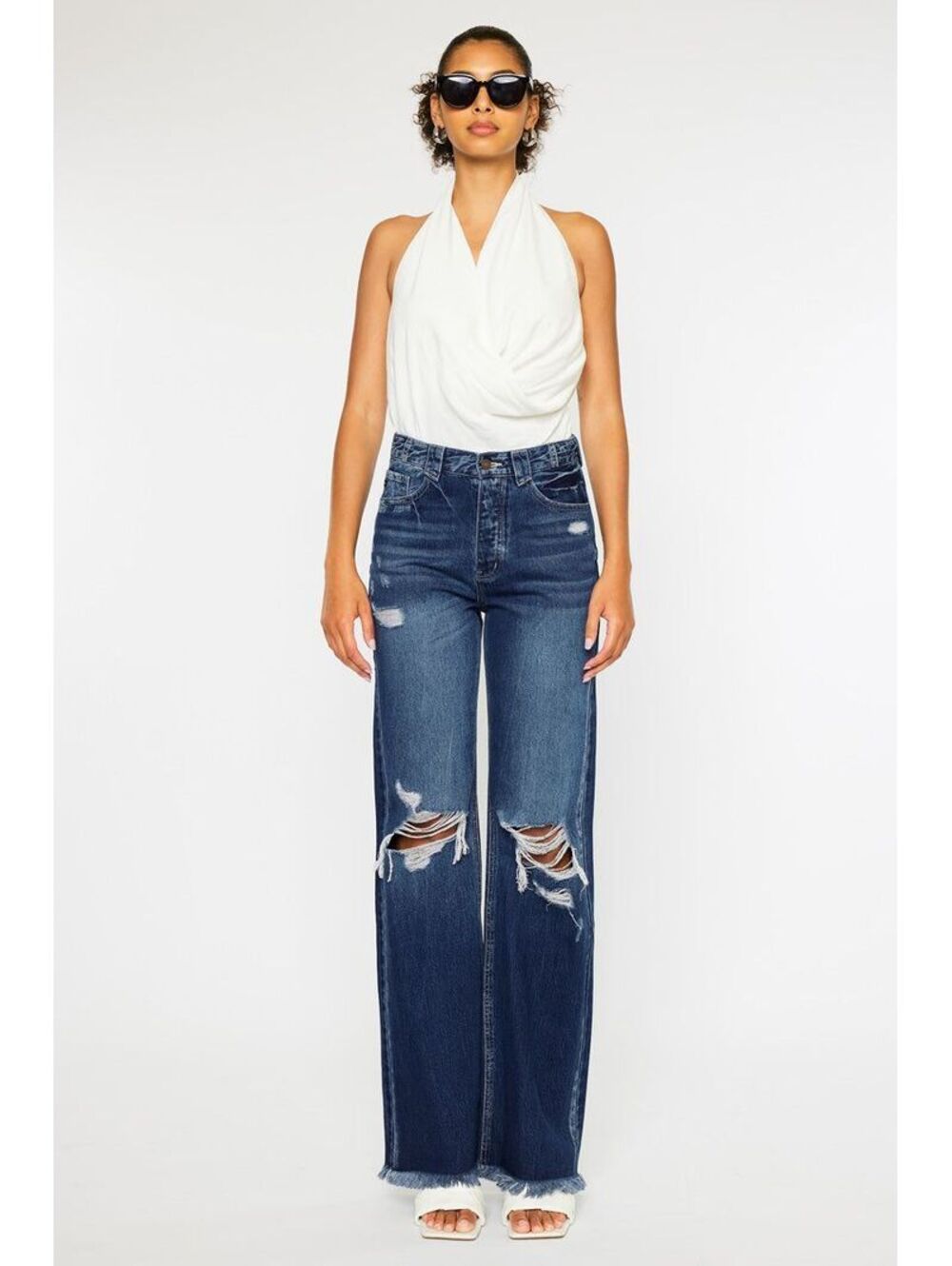 NWT Kancan Jules Ultra High Rise 90's Flare Size 15/31 Tall